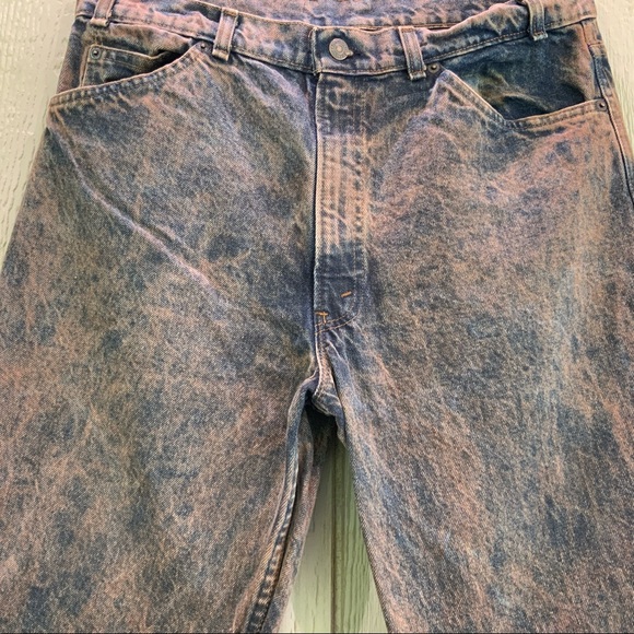 RARE Vintage LEVI’S Acid Wash 550 Mens Jeans Size 36x32 Silver Medal 80s Pants - Picture 8 of 11